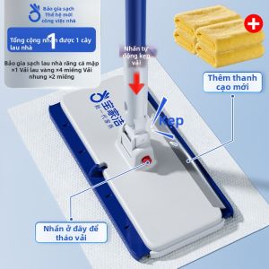 BAOJIAJIE | Khăn Lau Tự Kẹp cho Tường và Tủ với Cây Nâng Mở Rộng