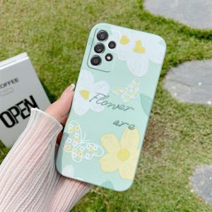 เคสซิลิโคนป้องกันสำหรับ Samsung A52 รุ่นใหม่สำหรับผู้หญิง ดีไซน์น่ารัก ป้องกันรอยยับ ดีไซน์เก๋ไก๋ สไตล์ INS พร้อมขอบป้องกันเต็มจอ