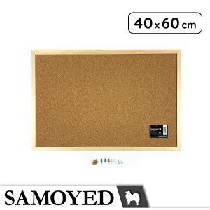 Papan Pengumuman / Pesan / Mading / Soft / Cork / Memo / Message / Pin Board / Softboard / Corkboard 40 x 60 cm Samoyed CKBD-L-4060