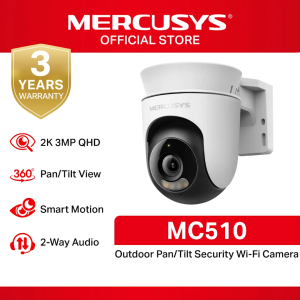 Mercusys Official Store | MC510 | 2K QHD | Outdoor 360 Degrees Pan and Tilt Motion Tracking WiFi IP Security Cctv Sale Camera Connect to Cellphone with Mic and Speaker | Tapo