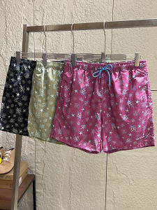 Outdoor Quick Dry Breathable Summer Mens Casual Sports Print Beach Shorts Five-Quarter Length Straight Leg Loose Fit Shorts