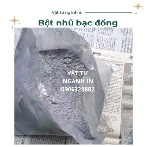 Túi 1 kg Bột nhũ bạc đồng in lụa pha sơn vẽ tranh
