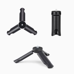 Mini Tripod for DJI Osmo Pocket 3/4 1/4" Screw Black Silicone Base Portable Anti-Slip Stand Vlog Camera Accessory