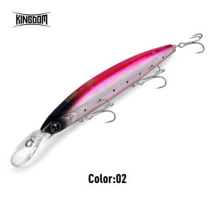 Kingdom | Kingdom Sinking Minnow GT Tuna Fishing Lure 125mm 28g Long Casting Saltwater 3x Strong Hook Artificial Hard Wobbers for Seabass