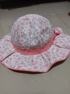 T.I - Topi anak perempuan brukat serut bucket hat import