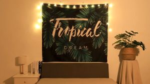 200*150cm ผ้าแขวนตกแต่ง + 600cm ไฟดาว แขวนผนัง ผ้าแขวนตกแต่งใช้สำหรับตกแต่งห้อง ตกแต่งผนัง การตกแต่งแฟชั่น ใช้เป็นผ้าม่านได้ ผ้าติดผนัง