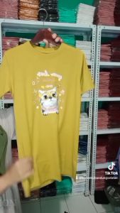 Baju Dress Basic Tunik Usia 5-14 Tahun Anak Perempuan Kekinian ikiss Lengan Pendek Katun Tebal