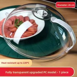 High-Temperature Resistant Microwave Oven Lid Plastic Spill-Proof Cover for Hot Dishes Home Use Kitchen Tool Oil Barrier