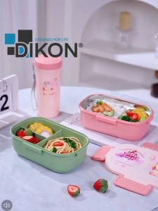 Cartoon Lunch Box for Kids Students Leakpoof Bento Box 3-Compartment Lunch Containers for School Picnic