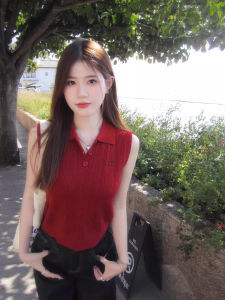 chaqi | Versatile Slim Fit Fashion Office Polo Neck Vest Top