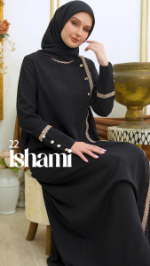 GAMIS EXCLUSIVE BY ETHICA ISHAMI 22 EDISI HAJI DAN UMROH GAMIS HITAM