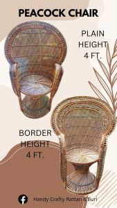 COLORFUL PEACOCK RATTAN CHAIR/VINTAGE CLASSY CHAIR