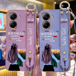 Redmi Xiaomi Turbo4 pro Silicone Phone Case with Lanyard Womens Crossbody Bag Soft Full Cover Anti-fall Wristband Design