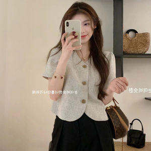 Chic Short Sleeve Blazer Jacket