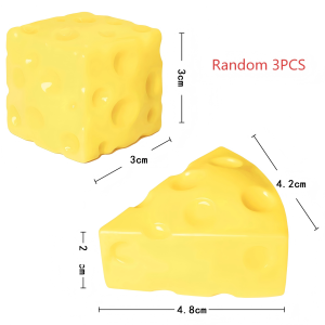 Mini Cheese Squishy Fidget Toy Super Fast Rebound Stress Relief Squeeze Toy Simulation Cheese Block Decompression Toy 1/3PCS