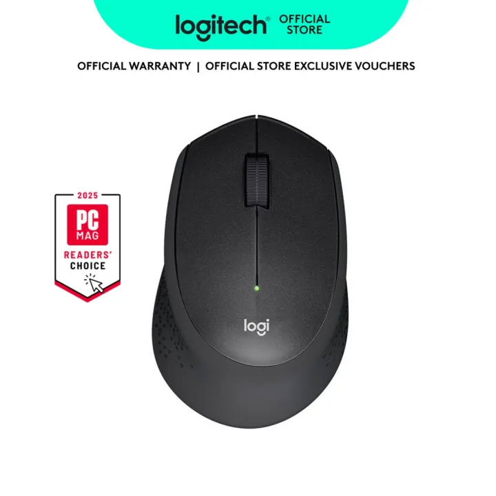 Logitech M330 Silent Plus Wireless Mouse, 2.4 GHz with USB Nano Receiver, 1000 DPI Optical Tracking, 3 Buttons, 18 Month Life Battery, PC / Mac / Laptop /