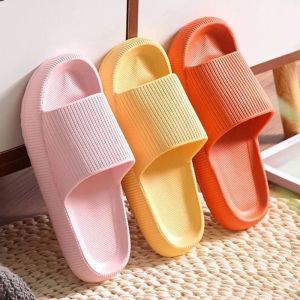 High Quality Thick Sole Slippers Indoor Eva Soft Sole Pillow Slides Sandals Anti-Slip Beach Slippers Extra Soft House Slipper