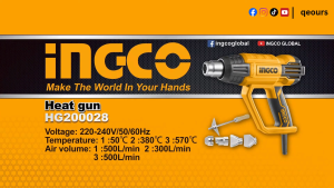 INGCO 2000W HEAT GUN | LCD DISPLAY | HG200078 HG200058