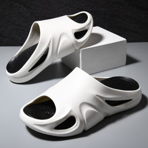 Mens Sporty Cloud Moon Toe Slippers Thick Bottom Anti-Slip Summer New Style Outdoor Wearable Flat Sandals Comfortable Slip-On Shoes