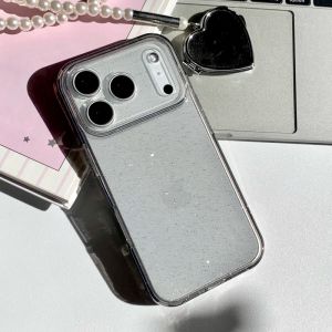 Ultra Thin Clear Glitter Soft Silicone Phone Case for IPhone 17 Air 16 15 Plus 14 13 Pro Max Transparent PC Protective Cover