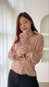 Severli [PREMIUM] Daisy Shirt Lengan Panjang | Kemeja Lengan Panjang Wanita | Kemeja Korea | Kemeja Satin Wanita