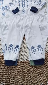 Setelan Baju Koko Bayi Lebaran Muslim Lengan Panjang Celana Panjang  baby boy Karakter Lucu Usia 3-18 Bulan Bahan Lembut