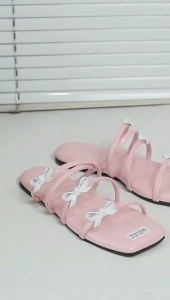 DM SHOES - SANDAL TEPLEK FLAT WANITA MODEL SLIP PITA LUCU COQUETE CANTIK ANTISLIP BM 529