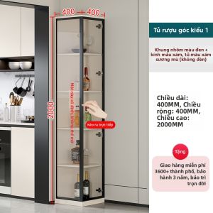 JIALANGE | Tủ Rượu Hiển Thị Góc Kính