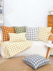 Modern Geometric Pattern Velvet Pillow Cover Sofa Living Room Couch Backrest Cushion Square Shape Coreless Pillow Case