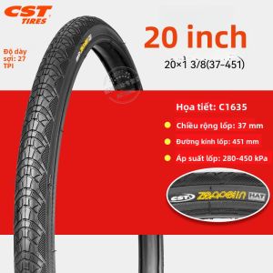 Lốp Xe Đạp Nữ CST 26 Inch Lốp Xe Lăn Màu Xám Lốp Xe Đạp Ngoài CST 24 Inch Lốp Xe Đạp Ngoài Lốp Xe Đạp Thép Dây Thép