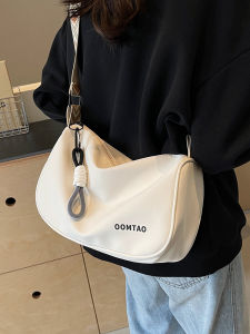 กระเป๋าสะพายข้างผ้าแคนวาสขนาดใหญ่สไตล์บอสตันสำหรับผู้หญิง กระเป๋าสะพายข้างแบบสะพายข้าง กระเป๋าเป้สะพายหลังแบบอเนกประสงค์ กระเป๋าเป้สะพายข้างแบบอเนกประสงค์