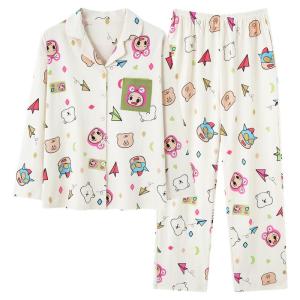 Bộ đồ ngủ nữ MiiOW  vải cotton tay dài dáng rộng thoải mái - mùa thu 2025