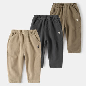 Match Any Style Mid-waist Embroidered Straight Leg Pants for Boys