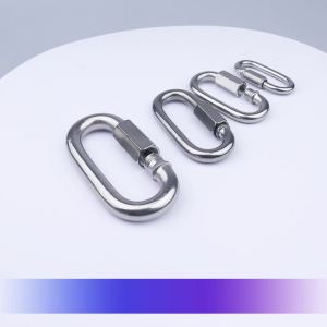Malaysia Ready Stock 304 Stainless Steel Quick Connection Screw Lock M3.5-M12 Carabiner for Climbing Rigging Hardware