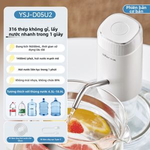 BEAR | Bơm Nước Điện Tử Cho Xô Nước Thép Không Gỉ Hút Nước Tự Động