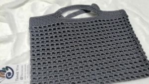 ์NN. Briefcase Crochet Bag Handmade กระเป๋าถัก กระเป๋าโน้ตบุ๊ค กระเป๋าใส่เอกสาร กระเป๋าถือ แฮนด์เมด