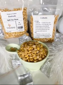 ถั่วเหลืองซีก Split Soy Bean 90 กรัม 1 ถุง ถั่ว ธัญพืช สมุนไพร แท้ ออแกนิค คนรัก สุขภาพ  ที่ดีกว่า เก็บรักษาได้นาน By Ya Thai