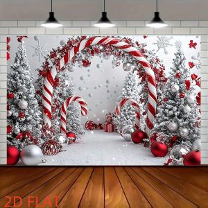 VIKAMA American-Style Christmas Snow Scene Tapestry Living Room Feature Wall Christmas Party Home Decor Holiday Room Accent