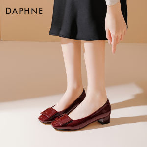 Daphne Classic Single Shoes Womens Spring 2025 New Gentle Wind Small Square Head High Heels Elegance Single Shoes for Women