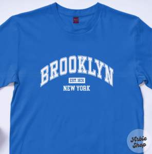 BROOKLYN NEW YORK EST 1631 Shirts Varsity College Collection Quality Printed Casual Round Neck