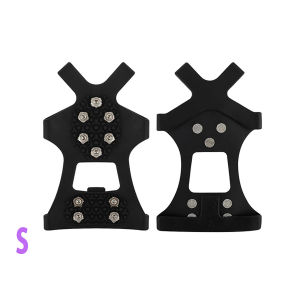 Crampons Shoe Ice Grippers Traction Cleats Ice Snow Grips with 10 Stainless Steel SpikesOutdoor Anti-Slip Shoes Grippers