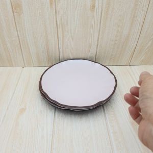 3 สี หรือที่ได้ จานเซรามิค 8 นิ้ว จานพาสเทล ฟ้า น้ำเงิน และ ชมพู คุณสามารถเลือกได้