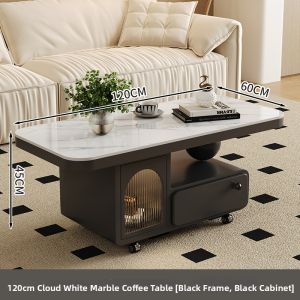 YIYOU | French Cream Style Movable Living Room Coffee Table