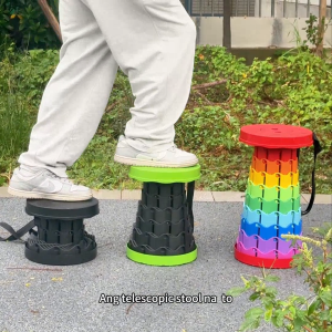 VOVOVA【Buy 1 Take 1】Telescopic Stool foldable portable chair Free height adjustment Stool for Fishing Camping Travel Hiking Outdoor