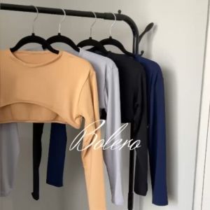 Manset India Balero Sambung Manset Kimberly Croptop Manset Bolero Lengan Panjang Wanita Bahan Jersey Premium