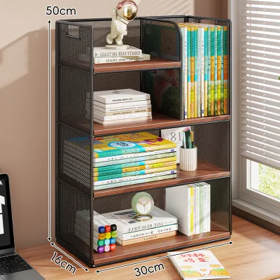 Multi-Layer Desktop Bookshelf Small Book Storage Rack Office File Organizer Student Desk Stand Cabinet Home Furniture Rack