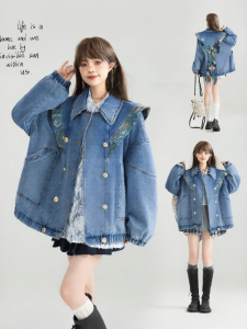 KEIKO | Áo Khoác Jeans Phong Cách Truyền Thống Có Nơ Trang Trí Form Rộng