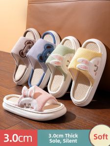 Linen Slippers Absorbent Breathable Cute Not Stuffy New 2025 Couples Indoor Home Cloth Slippers Soft Bottom Silent