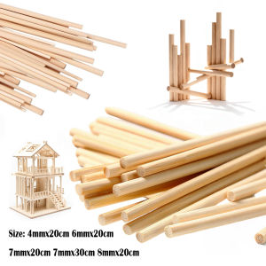 10-60pcs Small Bamboo Stick Diameter 4mm/6mm/7mm/8mm/Length 20/30cm DIY Handmade Building Model Materials Wood
