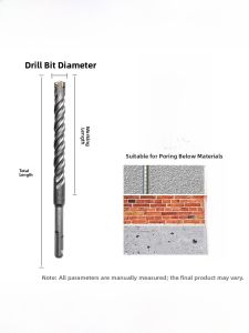 Cross Impact Drill Bit Electric Hammer Concrete through Wall Alloy round Handle Square Handle Extension Rod Furniture Accessories